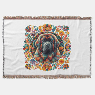 Boho-Neufundländer-Emblem Decke