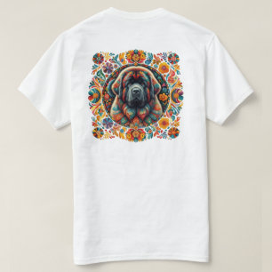 Boho-Neufundländer-Emblem T-Shirt