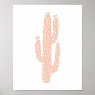Boho Neutral Blush Cactus Cacti Kinderzimmer Decor Poster