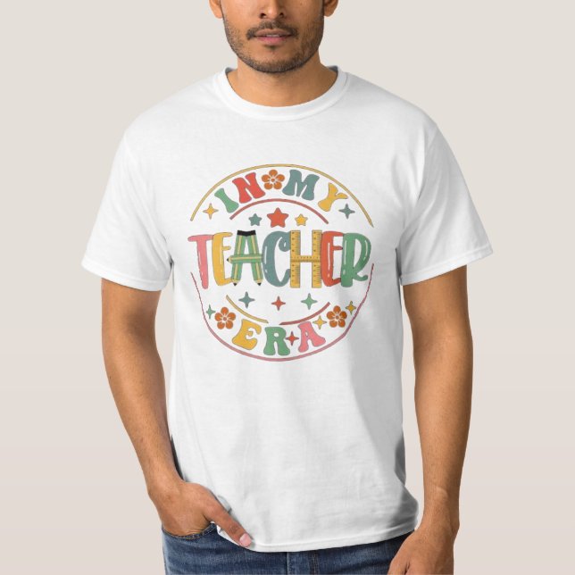 Boho Neutral	Cute Lehrer T-Shirt  (Vorderseite)