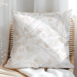 Boho Neutral Dry Lunaria Moon Violet Kissen