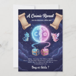 Boho Neutral Gender Reveal Invitation Einladung