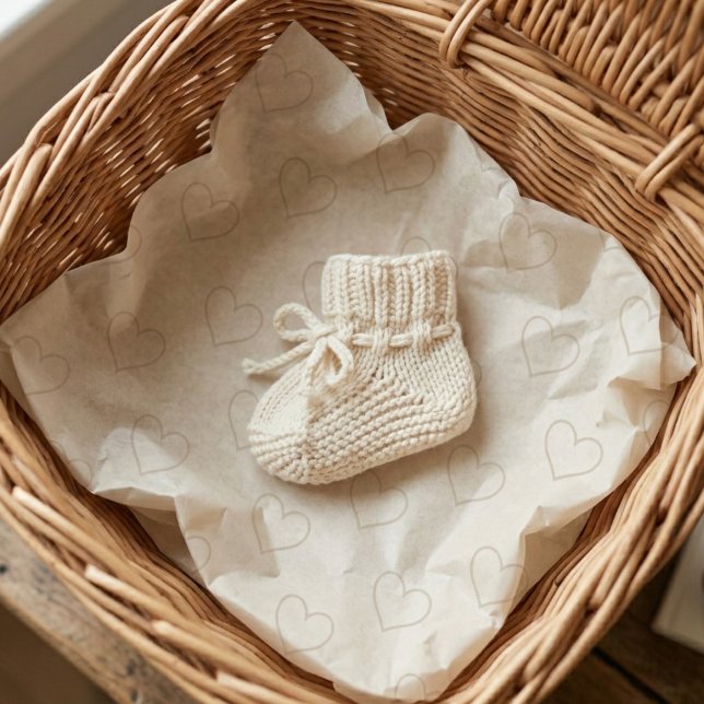 Boho Neutral Heart Seidenpapier (Boho neutral heart tissue paper)