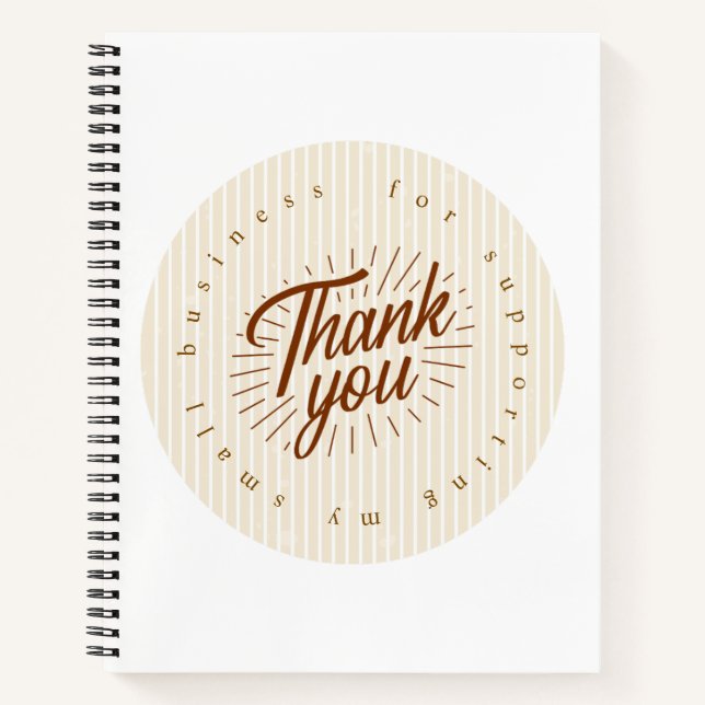 Boho Neutral	Lustiges Notizbuch Journal | Danke  (Vorderseite)