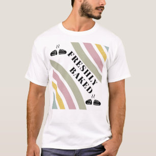 Boho Neutral	Minimale Back-T-Shirt   frisch geback T-Shirt