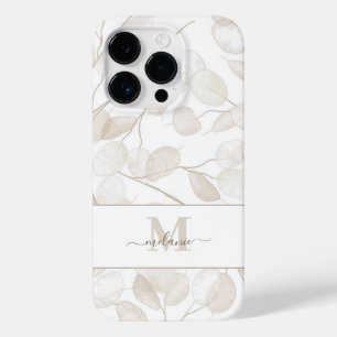 Boho Neutral Money Pflanze Individuelle Name Case-Mate iPhone 14 Pro Hülle