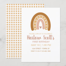 Boho Neutral Rainbow Birthday
