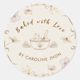 Boho Neutral Vintage Backen Aufkleber Cookie-Tru