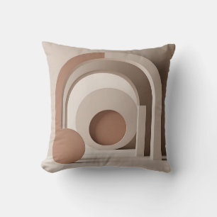 Boho Neutrale Architektur Geometrisch Modern Kissen