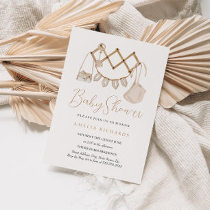 Boho neutrale Babyparty Einladung