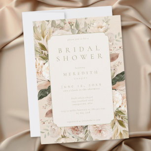Boho neutrale florale Brautparty Einladung