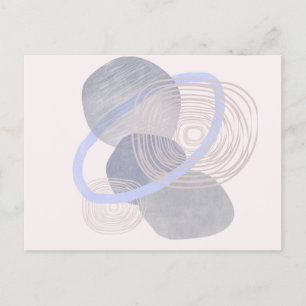 Boho-Neutrale-Organische-Formen-Kunst-Postkarte Postkarte