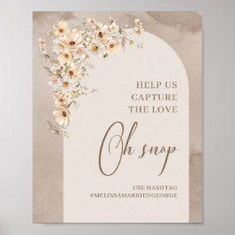 Boho-neutrale Wildblumen erfassen Liebe oh-Schnapp Poster