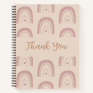Boho Neutraler Fester Notizbuch Journal Danke