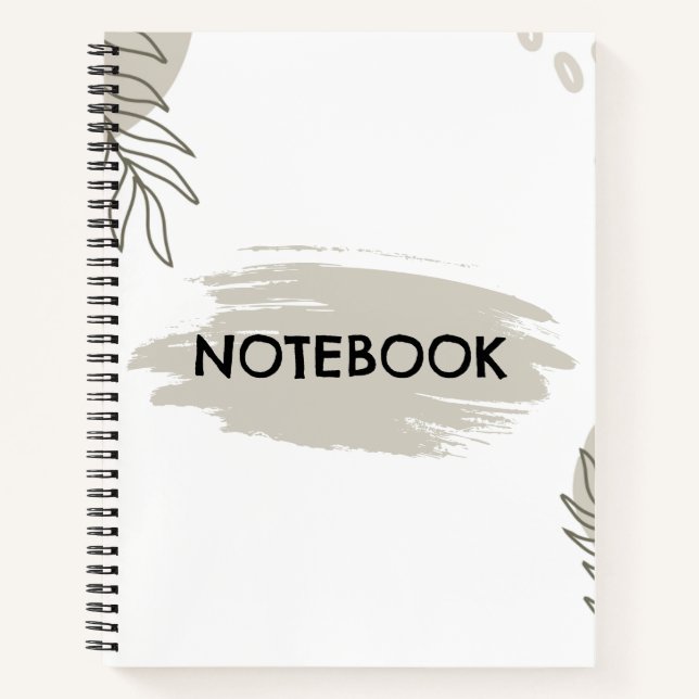 Boho Neutrales sauberes Notizbuch Journal  (Vorderseite)