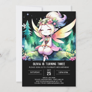 Boho Niedlich Fairy Birthday Einladung