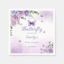 Boho niedlich Floral Lila Butterfly Girl Dusche