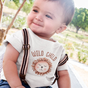 Boho Niedlich Lion Wild Child Baby Baby T-shirt