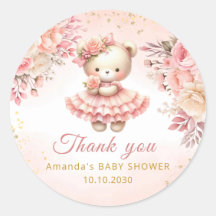 Boho niedlich Teddy Bear Girl Babydusche Vielen Da