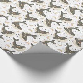 Boho Niedlich Whale Moon Star Geschenkpapier