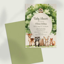 Boho Niedlich Woodland Animals Kinderdusche Einlad
