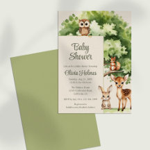 Boho Niedlich Woodland Animals Kinderdusche einlad