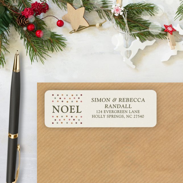 Boho Noel Rustic Farmhouse Simple Christmas  (Perfect blend of festive, farmhouse, and personal for your Christmas mail this season.)