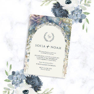 Boho-Nouveau Minimalistisch Elegante Hochzeit Einladung