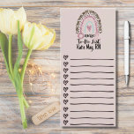 Boho Nurse Rainbow Personalisiert To-Do-List Magnetischer Notizblock<br><div class="desc">Boho Nurse Rainbow Personalisiert To-Do-List</div>