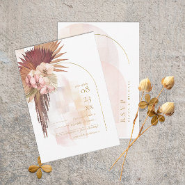 Boho-Oase Hochzeit ID959 RSVP Karte