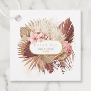 Boho-Oase Hochzeitsblumen Danke V2 ID959 Geschenkanhänger