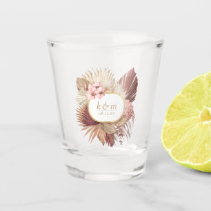 Boho-Oase Hochzeitsblumenrahmen ID959 Schnapsglas