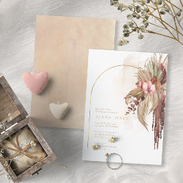 Boho-Oase Hochzeitsflorales Brautparty-ID959 Einladung