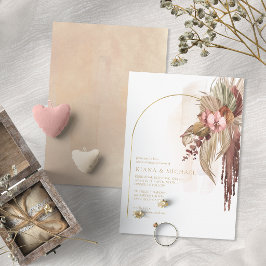 Boho-Oase Hochzeitsflorales Probedinner ID959 Einladung