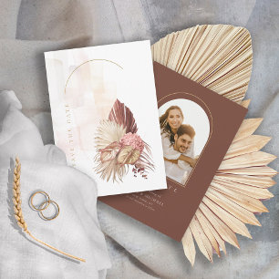 Boho-Oase Hochzeitsfoto Burnt Umber ID959 Save The Date