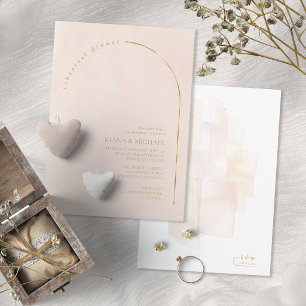 Boho-Oase Hochzeitsprobe-Dinner Blush ID959 Einladung