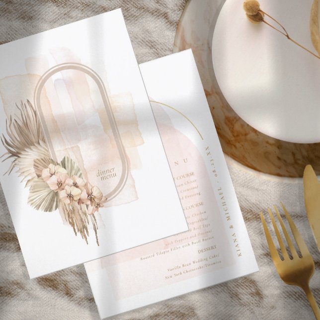 Boho Oasis Wedding Menu ID959 (Von Creator hochgeladen)