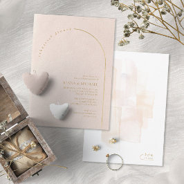 Boho Oasis Wedding Probe Dinner Blush ID959 Einladung