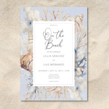 Boho Ocean Dusty Blue auf der Hochzeit am Strand