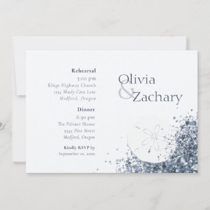 Boho Ocean Sand Probe Dinner Einladung