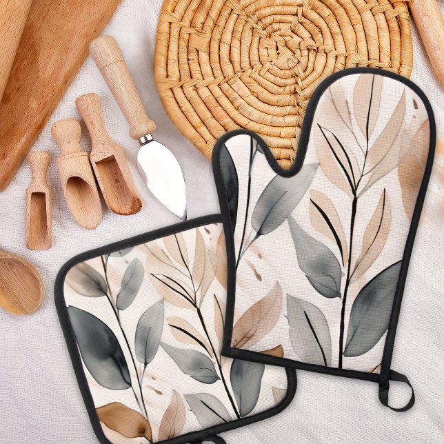 Boho Ofenhandschuh & Topflappen-Set (These pretty kitchen essentials are available as a set or individually.)
