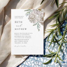 Boho Off White Watercolor Floral