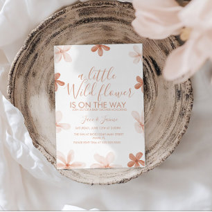 Boho One Wilde Blumen Baby Shower Einladung