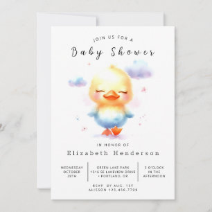 Boho Online Duck Baby Shower Einladung