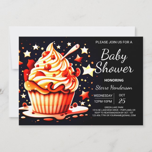 Boho Online Little Muffin Boy Baby Shower Einladung (Vorderseite)