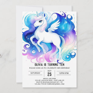 Boho Online Pony Birthday Einladung