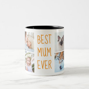 Boho Orange Beste Mutter überhaupt Individuelle Zweifarbige Tasse