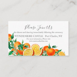 Boho Orange Blossom Wedding Begleitkarte