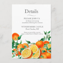 Boho Orange Blossom Wedding QR Code