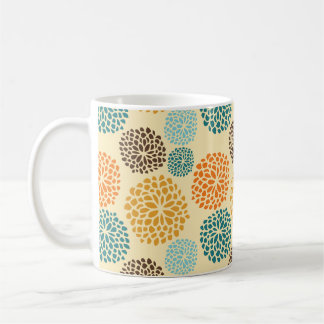 Boho Orange Brown Retro Polka Dots farbenfroh Kaffeetasse
